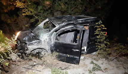 Hayvanlara çarpmamak için direksiyonu kırdı, 52 metreden yuvarlandılar - gundem