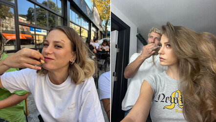Serenay Sarıkaya, set bitince peruğuna veda etti - MEDYA