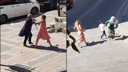Esenyurt’ta ilginç anlar! Kadın yoldan geçenlere saldırdı, görgü tanığı o anları anlattı: 'Özellikle kapalı kadınlara saldırdı' - gundem