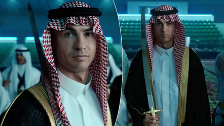 Cristiano Ronaldo, Suudi Arabistan kültürüne ayak uydurdu! Portekizli yıldız bişt ve kufiyye giydi - spor