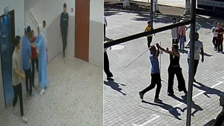 Kız kardeşini döverek okuldan almaya kalktı... Araya giren öğretmenleri darp etti - gundem
