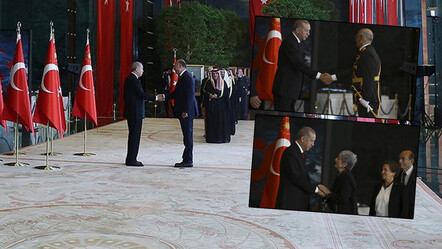 Külliye'de ‘100. yıl’ resepsiyonu: Cumhurbaşkanı Erdoğan tebrikleri tek tek kabul etti - dunya