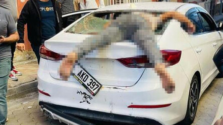 Mardin'de arkadan çarptığı arabanın camından içeri giren bisikletli yaralandı - dunya