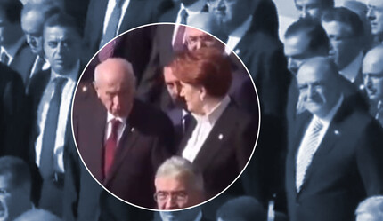 Siyasete kısa bir ara: Bahçeli ile Akşener ayaküstü sohbet etti: O anlar kamerada - politika