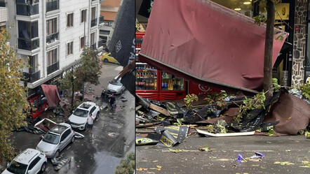 Küçükçekmece’de fırtına nedeniyle bina çatısı uçtu: 1 yaralı var - gundem