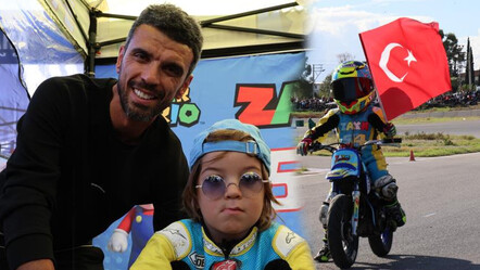İlk resmi yarışını kazanan Zayn Sofuoğlu kupayı babasının elinden aldı - magazin