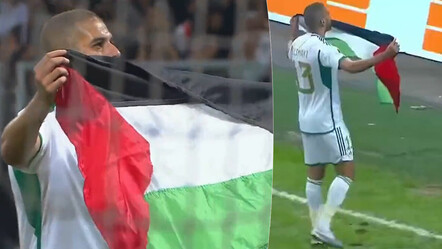 Fenerbahçe'nin Cezayirli eski yıldızı Islam Slimani, gol attıktan sonra Filistin bayrağı açtı - spor