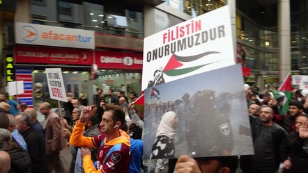 Trabzonspor taraftarlarından Filistin'e destek yürüyüşü - spor