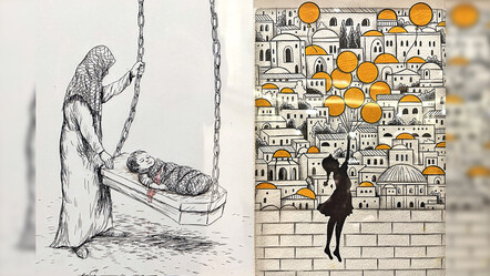 Karikatürler Filistin dramını anlatıyor - dunya