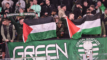 Celtic taraftarları Roma Olimpiyat Stadı'nda da Filistin bayrağı açtı - spor