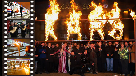 Davul zurnalar, halaylar, meşaleler... Raylarla buluşan Doğu Ekspresi'ne coşkulu karşılama - haberler