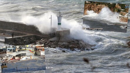 Antalya’da korkutan fırtına, dev dalgalar 30 metre havaya yükseldi! Uçaklar zorlukla iniş yaptı - gundem