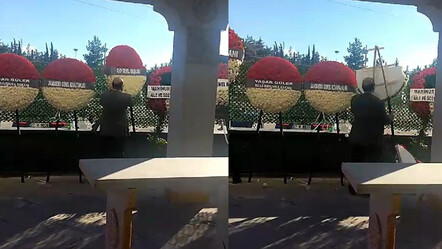 Şehit cenazesinde gergin anlar! CHP lideri Özgür Özel'in gönderdiği çelenk parçalandı - gundem