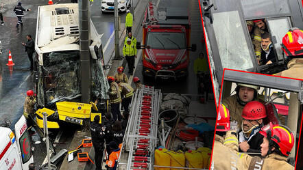 Yön levhası faciası! İstanbul'da can pazarı, İETT otobüsü refüje girdi - gundem