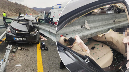 Dehşete düşüren kaza! Bariyer içinden geçti - gundem