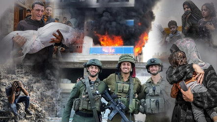 Gazze'de sivillerin olduğu okulu ateşe veren İsrail askerlerinden soykırım pozu! - dunya