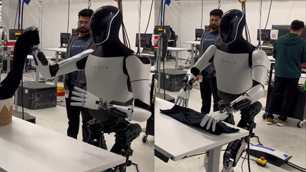 Tesla'nın insansı robotu Optimus tekstil işçisi oldu, tişört katladı - t-otomobil