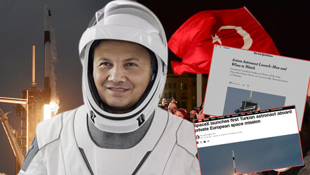 Çığır açıcı görev, Türkler uzayda... Türk astronot Alper Gezeravcı'nın fırlatılışı dünyada manşetlere taşındı - gundem