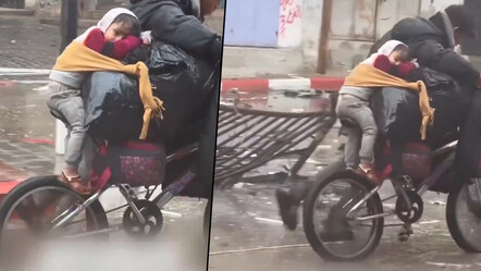 İsrail güvenli bölge dediği Han Yunus'u kuşattı: Ölümden bebeğini bisikletin arkasına bağlayarak kaçtı - dunya