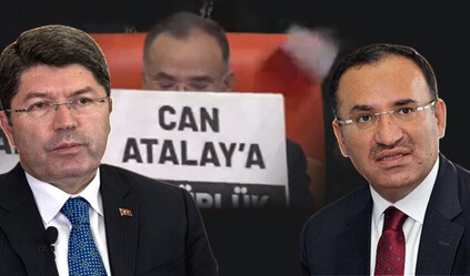 Bakan Tunç'tan 'Can Atalay' kararını okurken kitapçık fırlatılan Bozdağ'a destek - politika
