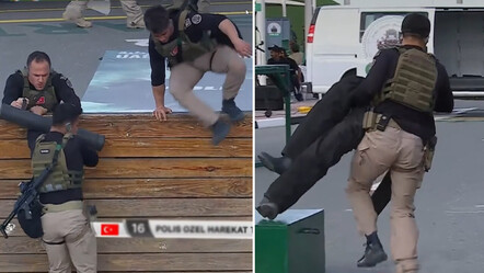 Türk özel harekat polislerinin performansı göz doldurdu: Gücümüzü göreceksiniz - dunya