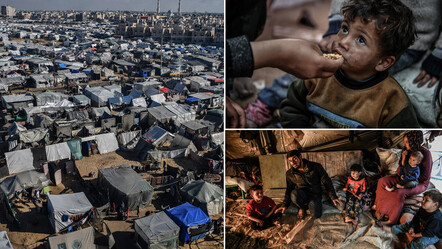 İsrail zulmünden kaçmaya çalışan Filistinlilerin zor hayatı! Derme çatma çadırlarda yaşam mücadelesi veriyorlar  - dunya