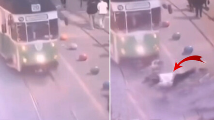 Torununu kurtarmak isterken tramvayın altında kalmıştı! Kazanın görüntüleri ortaya çıktı - gundem