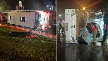 Kontrolden çıkan yolcu otobüsü devrildi: 1 ölü, 20 yaralı - gundem