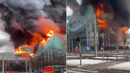 İsveç’te su parkı alevlere teslim oldu - dunya