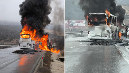 Kamyona çarpan otobüs alev topuna döndü! Ölü ve yaralılar var - t-otomobil