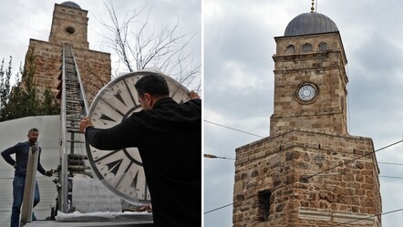 Restorasyon tamam: Tarihi Saat Kulesi saatine kavuştu - kultur-sanat