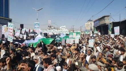 Yemen'de on binler Gazze için yürüdü: Boykot çağrımızı yeniliyoruz - dunya