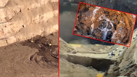 İliç'teki maden faciasının boyutunu gösteren kareler! Arama çalışmalarında araç parçalarına ulaşıldı - gundem