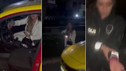 Önce taksi şoförüne sonra polise saldırdı! O anlar kameralara yansıdı - gundem