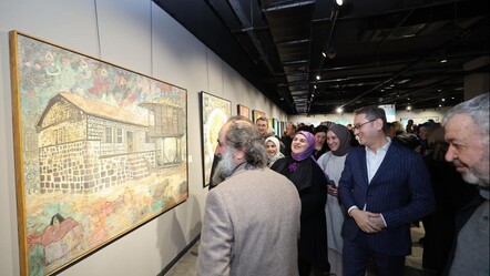 3 nesil bir sergi! İlhami Atalay, oğlu ve torunu ile buluştu - KÜLTÜR - SANAT