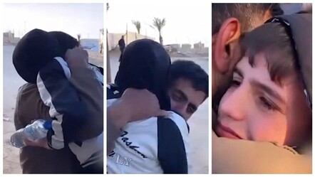 İsrail zulmü 91 gün ayrı bırakmıştı! Baba, oğluna kavuştu, o anlar yürek burktu - dunya