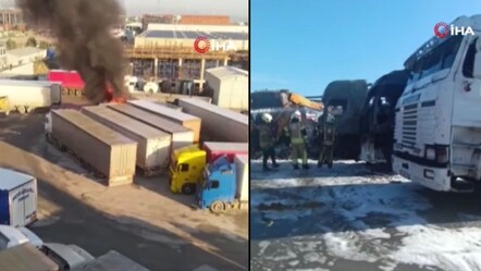 Esenyurt'taki tır garajında yangın çıktı, çok sayıda araç kül oldu - gundem