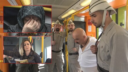 Seyit Onbaşı top mermisi ile metroya bindi vatandaşlar duygulandı! Çanakkale'yi unutturmadılar - gundem