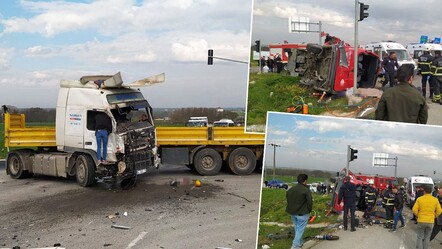 Tekirdağ'da feci kaza! Tır, yolcu minibüsüne çarptı: Ölü ve yaralılar var - gundem