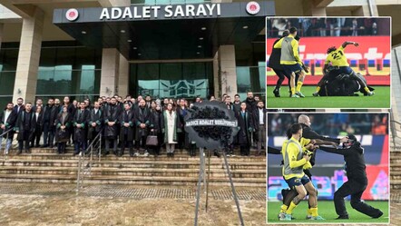 Trabzonlu avukatlardan adliye önünde sessiz protesto 