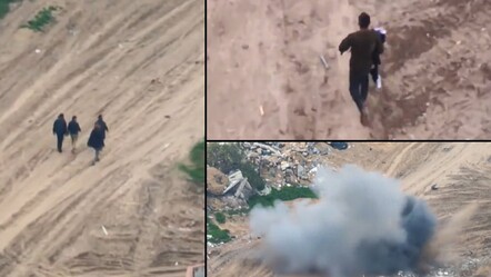 Dehşete düşürüren görüntüler! İsrail, Gazze'de İHA ile izlediği 4 sivili bombaladı - dunya