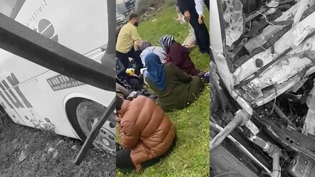 Düzce'de yolcu otobüsü kaza yaptı: Çok sayıda yaralı var - gundem