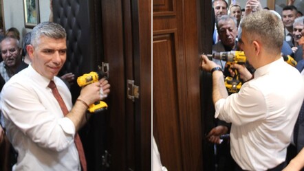 Mazbatasını aldı, matkapı kaptı! CHP'li başkan göreve sözünü tutarak başladı - gundem