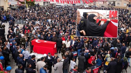 Şehit Hikmet Aslan son veda! Eşinden cenaze töreninde duygulandıran sözler: