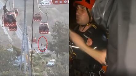 Çaresizce beklediler! Teleferikte mahsur kalanlar böyle kurtarıldı - gundem