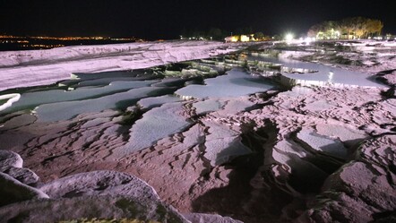 Pamukkale travertenleri renklendi! Artık gece de ziyaret edilebilecek - kultur-sanat