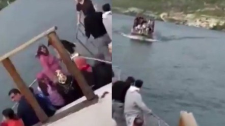 Halfeti'de 2 tekne kafa kafaya çarpıştı! Panik anları kamerada - haberler