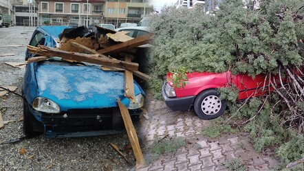 Çatılar uçtu, ağaçlar devrildi! Yurdun birçok noktası fırtına ve kuvvetli yağışa teslim - gundem