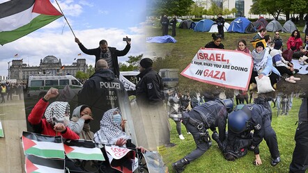 Dünyanın dört bir yanında İsrail protestosu! Almanya'da sert müdahale, Fransa'da üniversite baskını - dunya