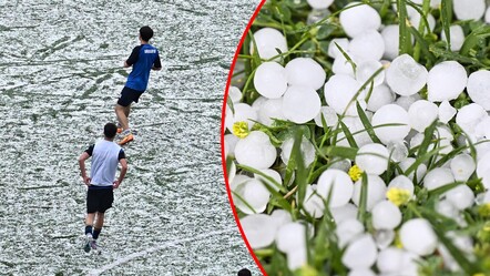 Her şey 5 dakika içinde oldu... Ankara'da sağanak yerini doluya bıraktı - gundem